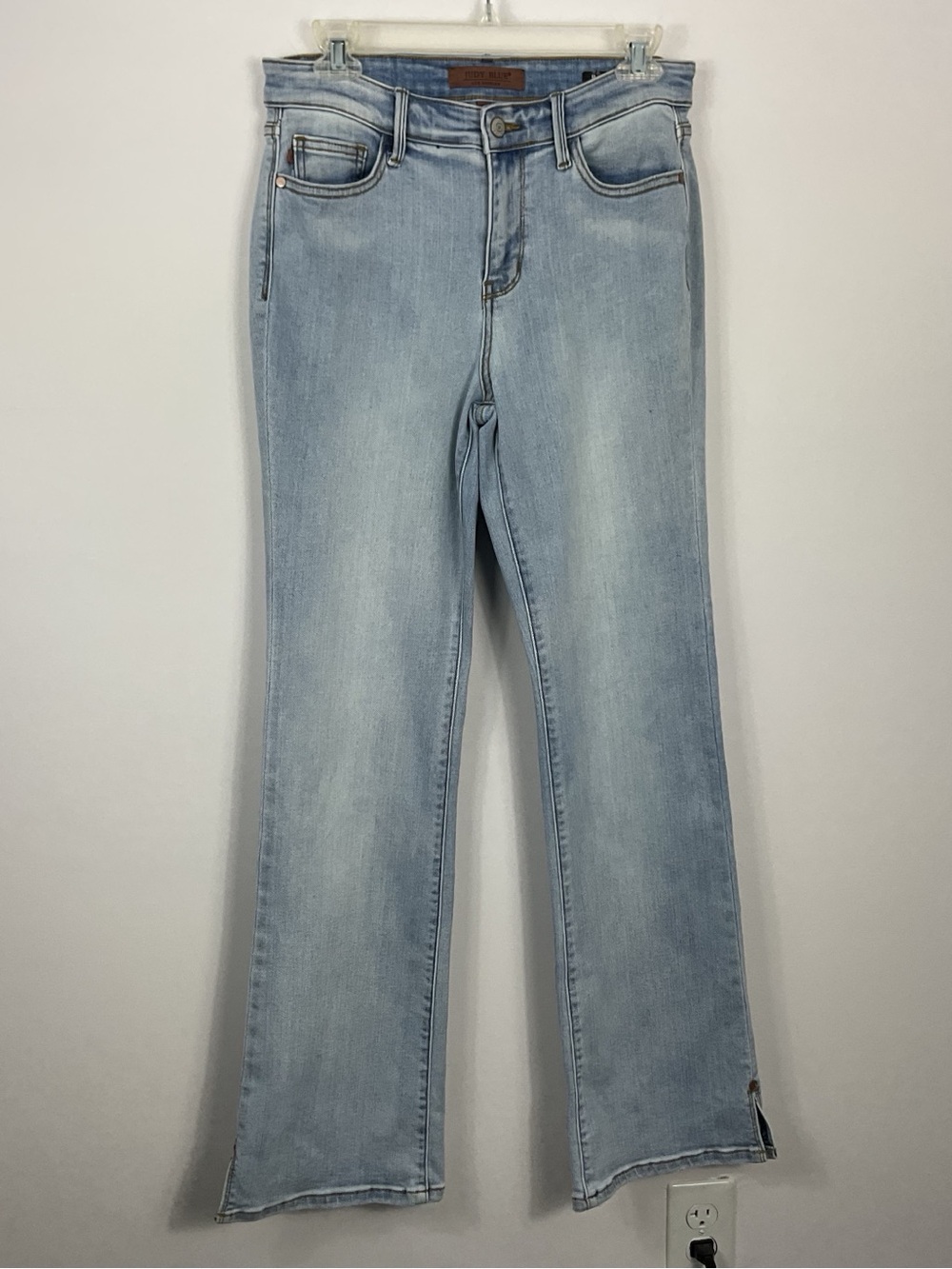 Judy Blue Mid Rise Slit Hem Boot Cut Jeans Womens Size 7/28